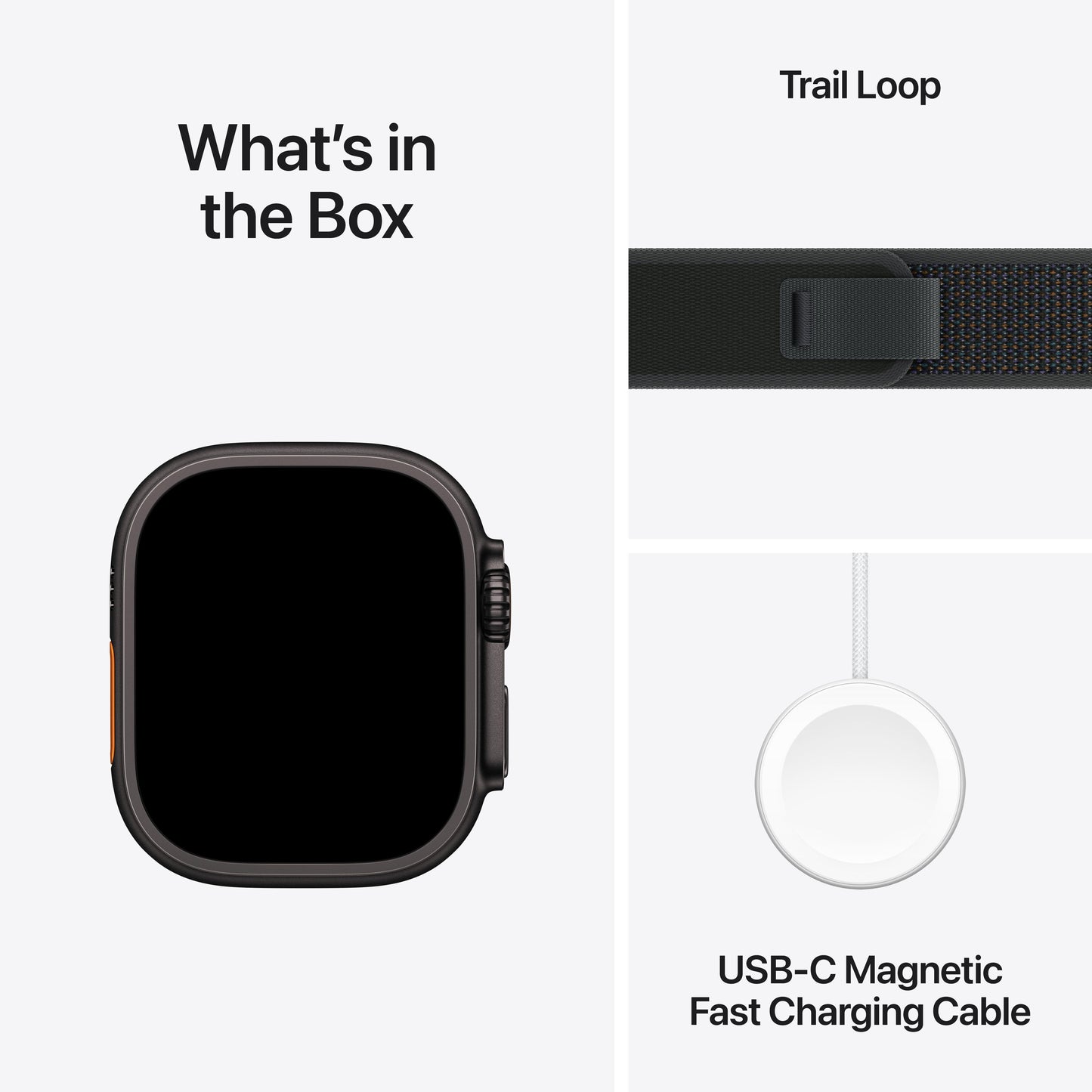 2024 Apple Watch Ultra 2 GPS + Cellular 49mm Black Titanium Case with Black Trail Loop - M/L