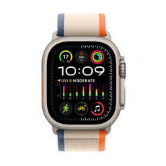Apple Watch Ultra 2 GPS + Cellular 49mm Titanium Case with Orange/Beige Trail Loop - S/M