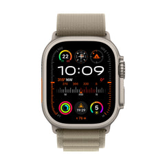 Apple Watch Ultra 2 GPS + Cellular 49mm Titanium Case with Olive Alpine Loop - Large