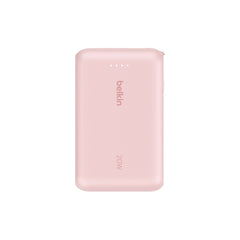 Belkin Boostcharge Power Bank 10K Pd With Intergrated Cable - Pink