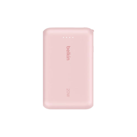 Belkin Boostcharge Power Bank 10K Pd With Intergrated Cable - Pink