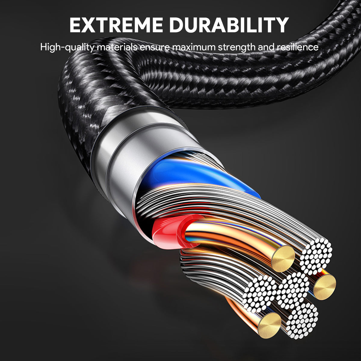 Aukey 1m Nylon Braided USB-A to USB-C Cable - White