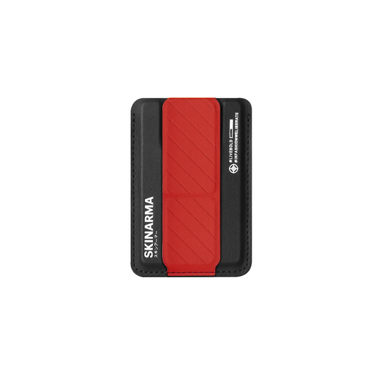 Skinarma KADO Magnetic Card Holder With Grip Stand -Vermillion