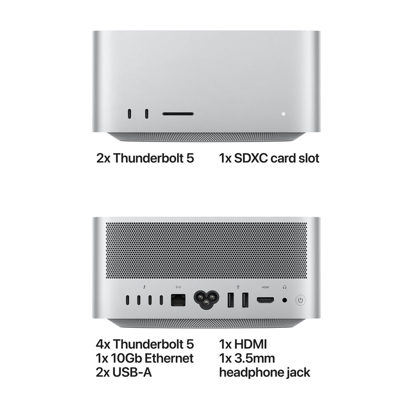 Mac Studio: Apple M5 Ultra chip with 30-core CPU and 64-core GPU, 1TB SSD