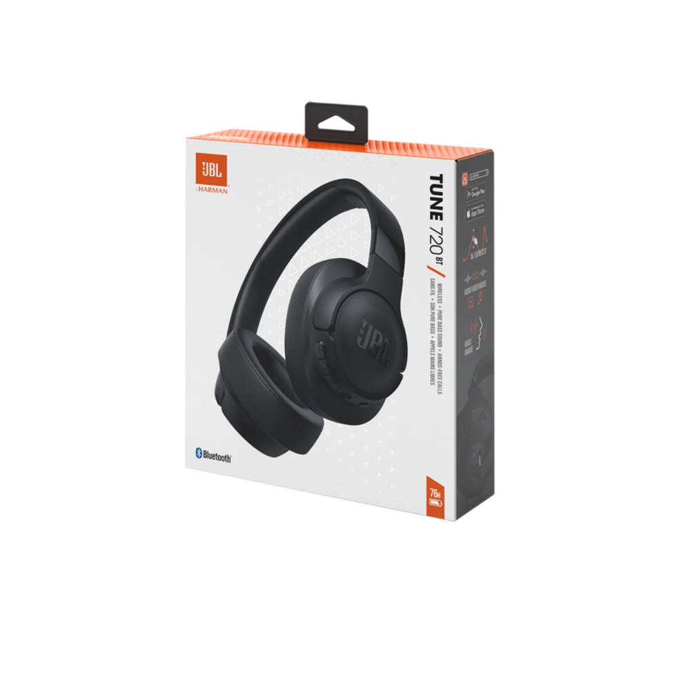 JBL T720BT Wireless Over-ear Headphones - Black
