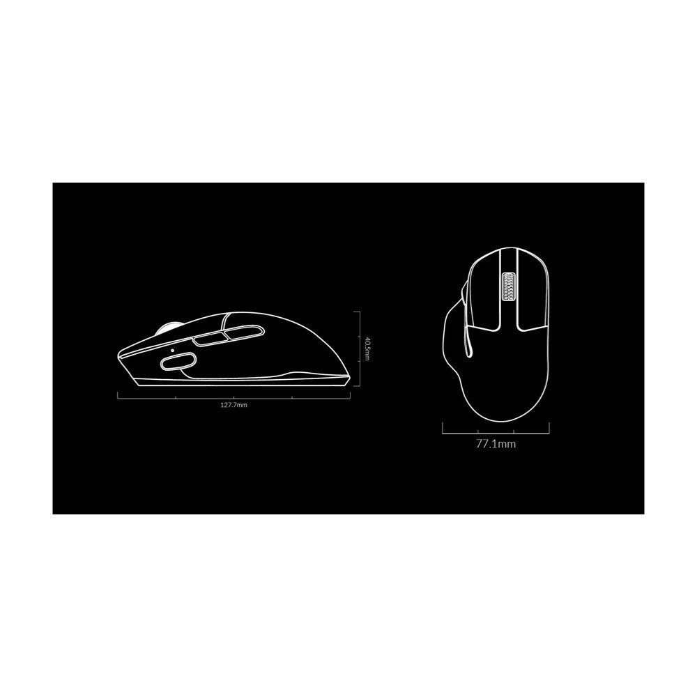 Keychron M7 -63g - Black - Non-backlit  BT/2.4GHz/Wired Mouse