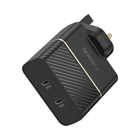 OtterBox 2 Port Wall Charger 50W USB-C & 30W Pd + USB-C 20W - Black