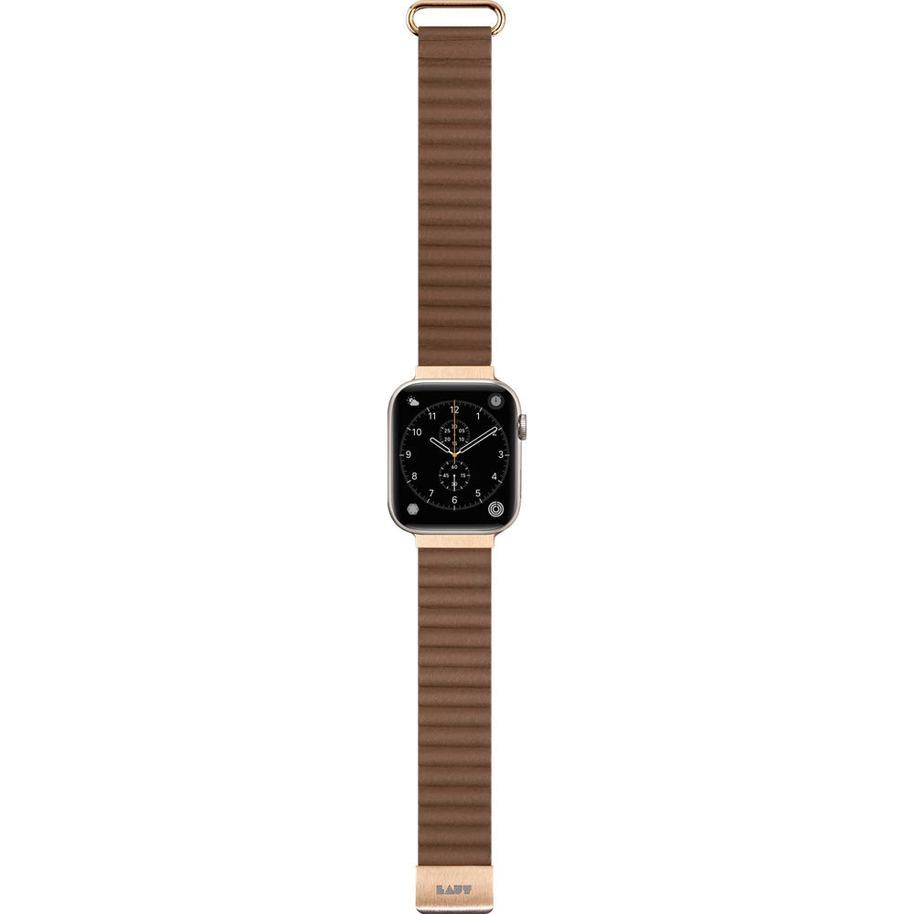 Laut Luxe Watch Strap for Apple Watch 49/45/44/42mm ( Series 4-11/SE 1-3 /Ultra 1-3) - Sepia Brown