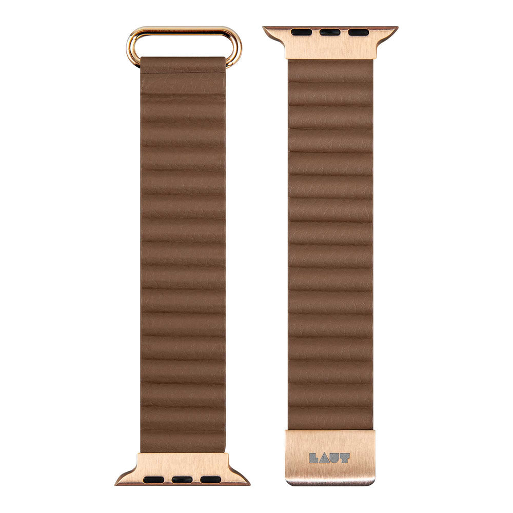 Laut Luxe Watch Strap for Apple Watch 49/45/44/42mm ( Series 4-11/SE 1-3 /Ultra 1-3) - Sepia Brown