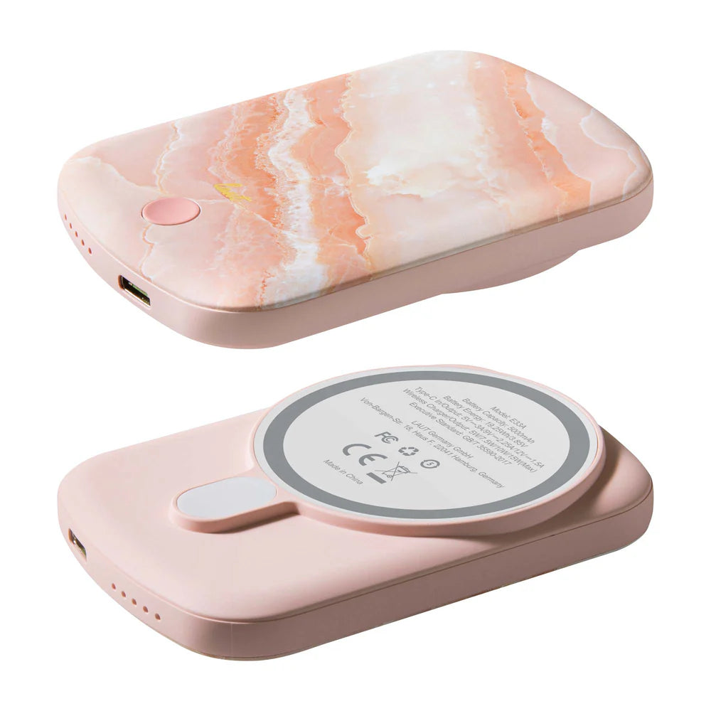 Laut Magsafe Power Bank 5000mAh with USB-C Port - Pink Marble