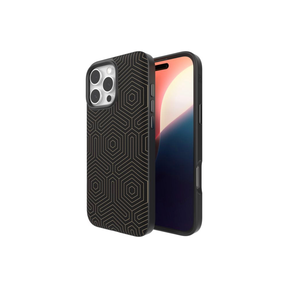 ZAGG-Cases-London Snap iPhone 16 Pro Max-Black Hexagon