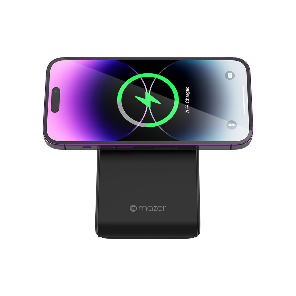 Mazer 3in1 MagSafe, Qi&Apple Watch Wireless Charging Stand-Black