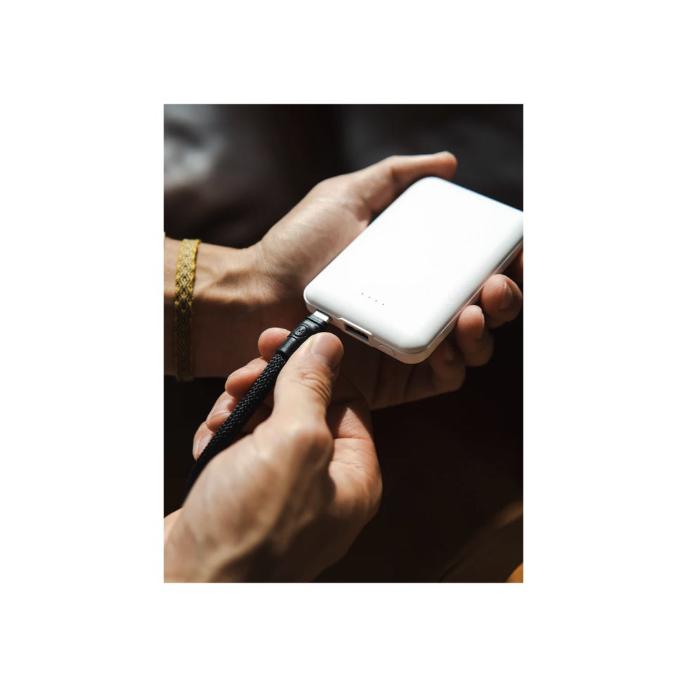 M.Craftsman Charry C to C 2 in 1 Cable + Wrist Phone Strap (Black)