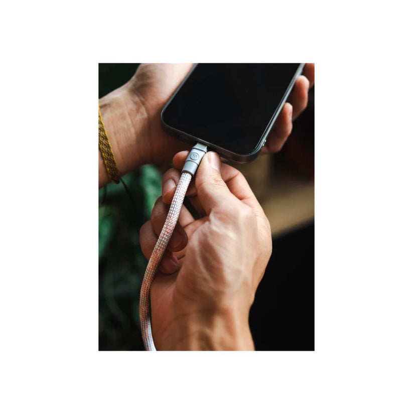 M.Craftsman Charry C to C 2 in 1 Cable + Wrist Phone Strap (Pink)