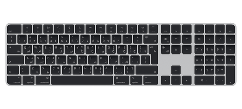 Magic Keyboard with Touch ID and Numeric Keypad for Mac models with Apple silicon - Arabic - Black Keys