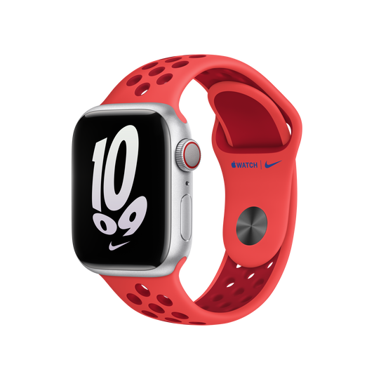 41mm Bright Crimson/Gym Red Nike Sport Band