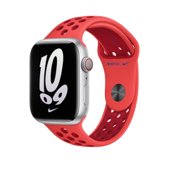 45mm Bright Crimson/Gym Red Nike Sport Band