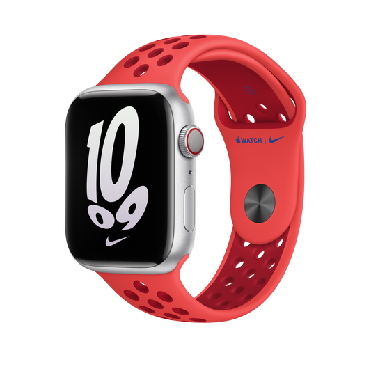 45mm Bright Crimson/Gym Red Nike Sport Band