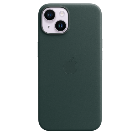 iPhone 14 Leather Case with MagSafe - Forest Green