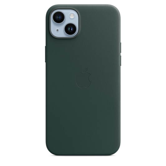 iPhone 14 Plus Leather Case with MagSafe - Forest Green