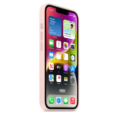 iPhone 14 Silicone Case with MagSafe - Chalk Pink