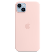 iPhone 14 Plus Silicone Case with MagSafe - Chalk Pink