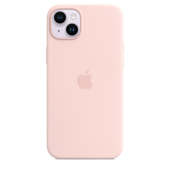 iPhone 14 Plus Silicone Case with MagSafe - Chalk Pink