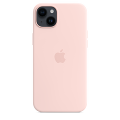 iPhone 14 Plus Silicone Case with MagSafe - Chalk Pink
