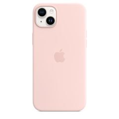iPhone 14 Plus Silicone Case with MagSafe - Chalk Pink