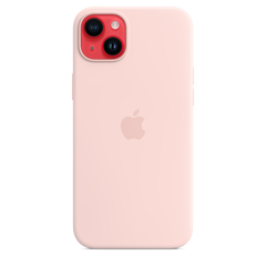 iPhone 14 Plus Silicone Case with MagSafe - Chalk Pink