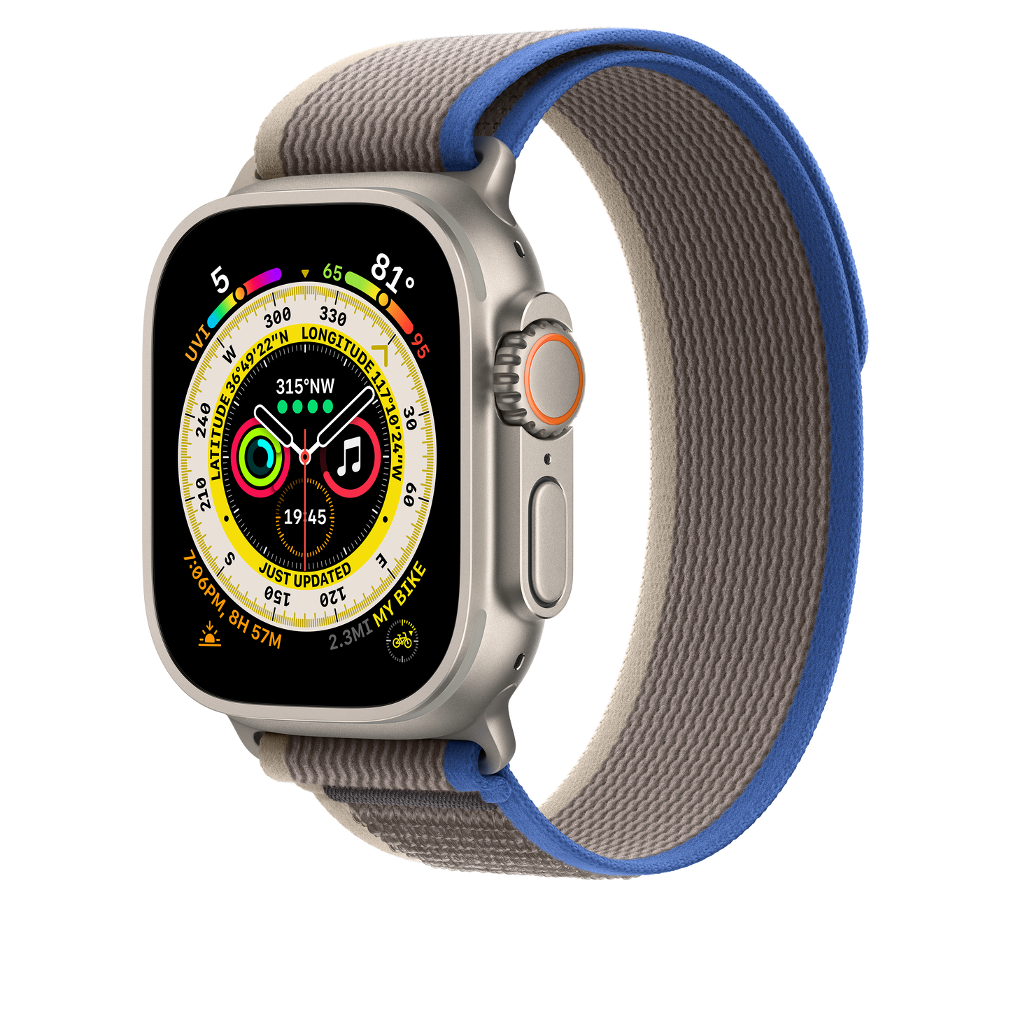 49mm Blue/Grey Trail Loop - S/M