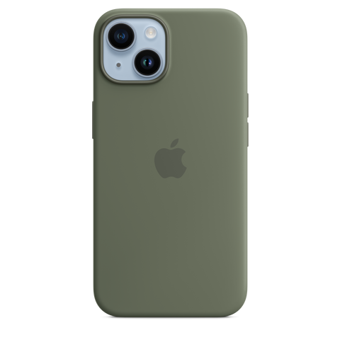 iPhone 14 Silicone Case with MagSafe - Olive