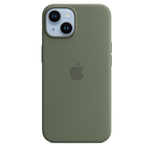 iPhone 14 Silicone Case with MagSafe - Olive