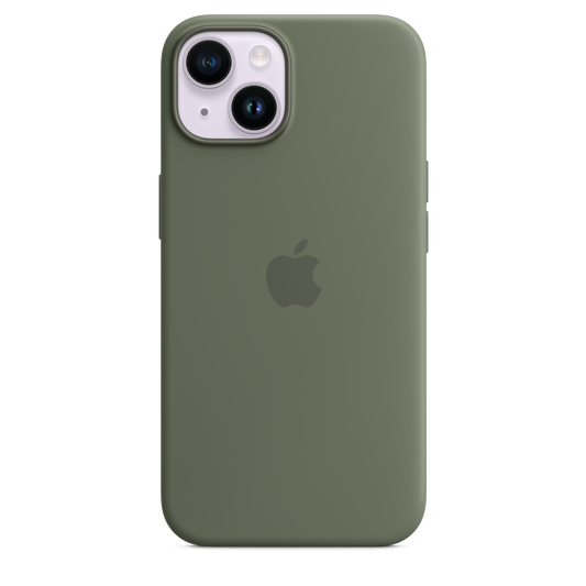 iPhone 14 Silicone Case with MagSafe - Olive