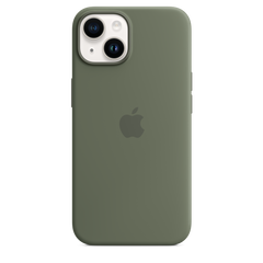 iPhone 14 Silicone Case with MagSafe - Olive