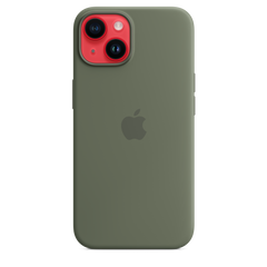 iPhone 14 Silicone Case with MagSafe - Olive