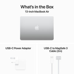 13-inch MacBook Air: Apple M3 chip with 8‑core CPU and 10‑core GPU, 512GB SSD - Silver