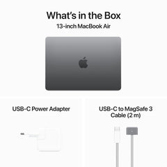 13-inch MacBook Air: Apple M3 chip with 8‑core CPU and 10‑core GPU, 512GB SSD - Space Gray