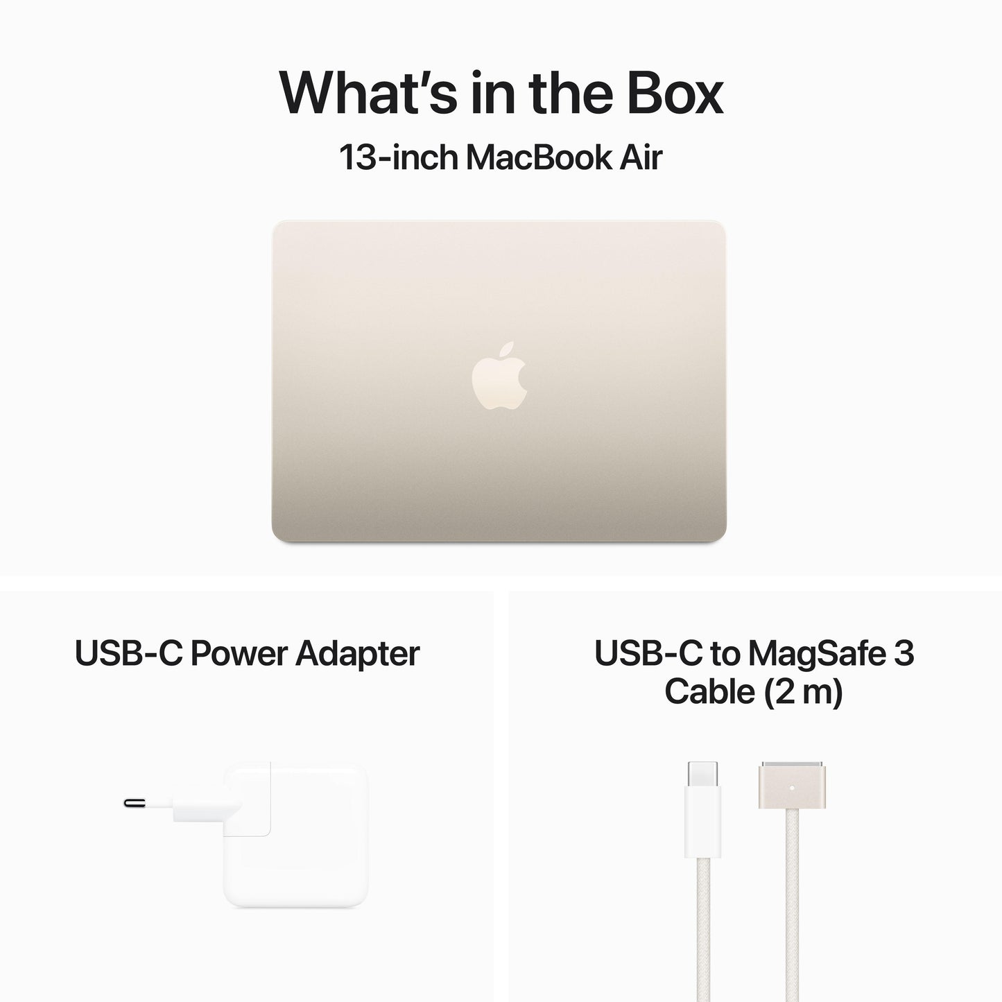 13-inch MacBook Air: Apple M3 chip with 8‑core CPU and 10‑core GPU, 512GB SSD - Starlight