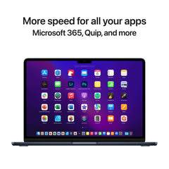 13-inch MacBook Air: Apple M2 chip with 8‑core CPU and 8‑core GPU, 256GB SSD - Midnight