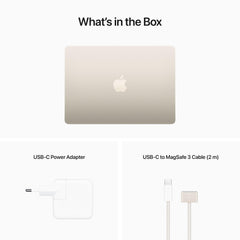 13-inch MacBook Air: Apple M2 chip with 8‑core CPU and 8‑core GPU, 256GB SSD - Starlight