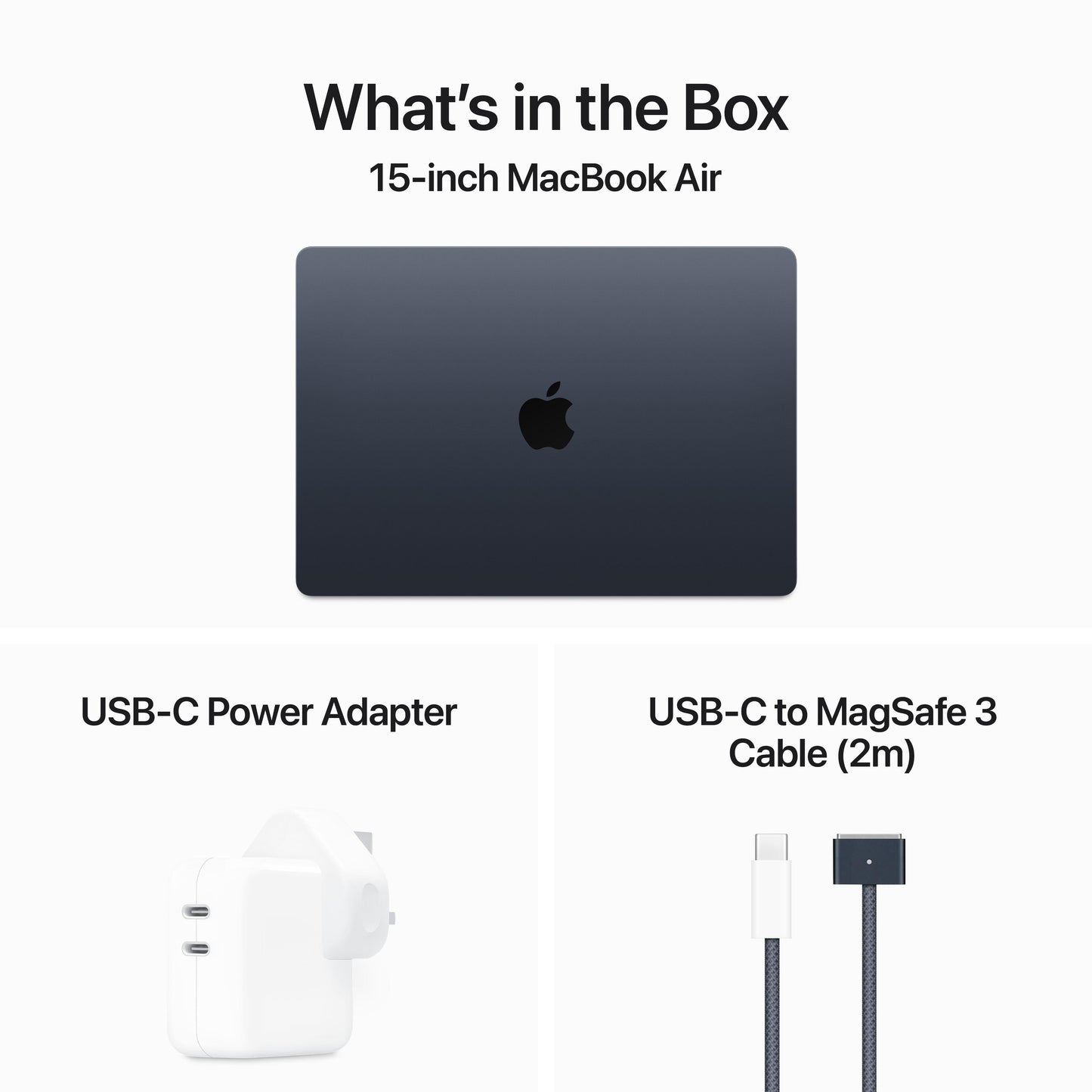 15-inch MacBook Air: Apple M3 chip with 8‑core CPU and 10‑core GPU, 512GB SSD - Midnight