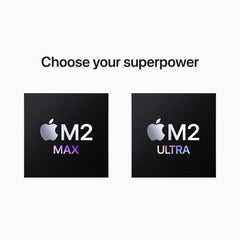 Mac Studio: Apple M2 Max with 12-core CPU, 30-core GPU, 16-core Neural Engine, 512GB SSD