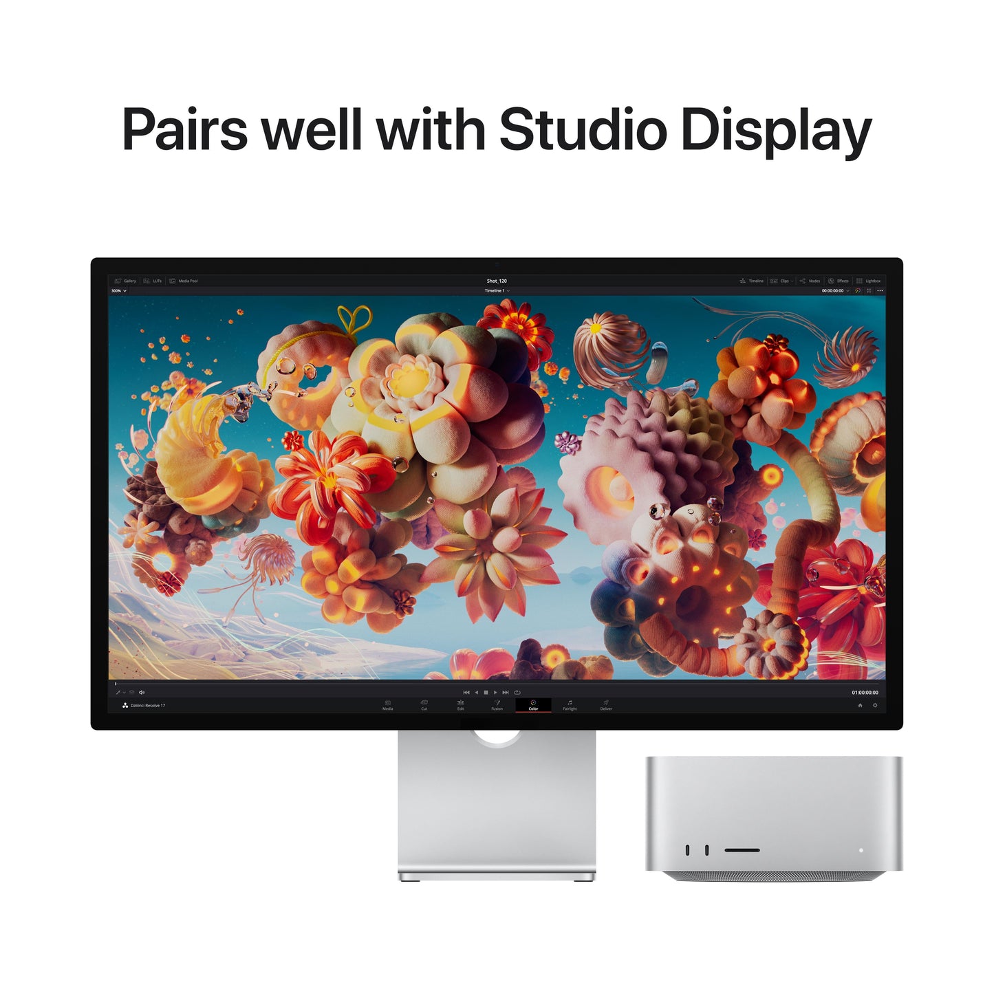 Mac Studio: Apple M1 Ultra chip with 20‑core CPU and 48‑core GPU, 1TB SSD