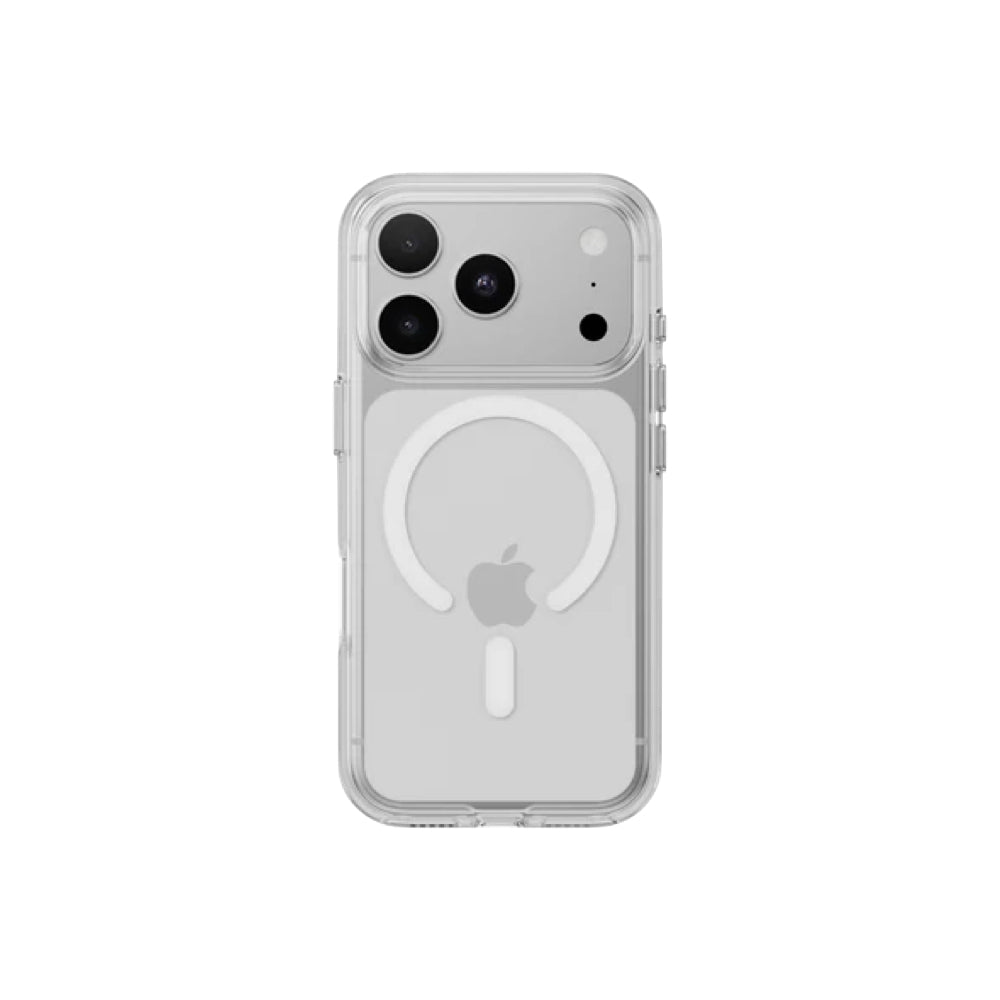 Mageasy Bright M | Magsafe Never Yellowing for iPhone 18 Pro/17 Pro - Transparent/White Ring