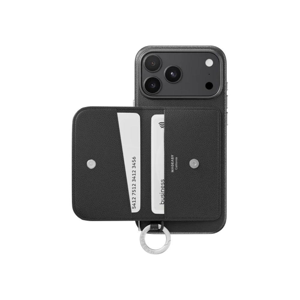 Mageasy Pouch M | Magsafe for iPhone 18 Pro Max / 17 Pro Max - Black