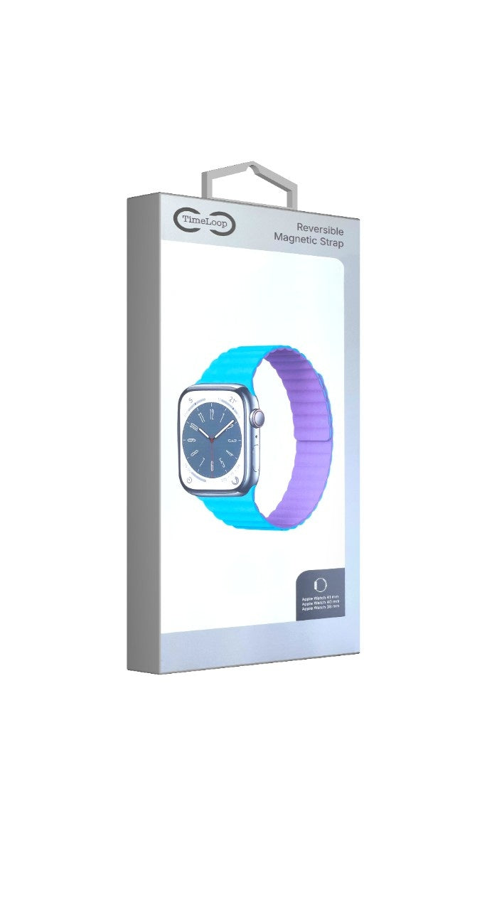 TimeLoop Apple Watch Reversible Magnetic Strap 41mm/40mm/38mm (Blue/Purple)