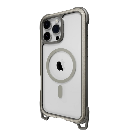 Mageasy iPhone 16 Pro Max Odyssey M +Strap| Magsafe Titanium/ Concrete Gray