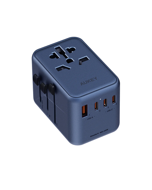 Aukey PA-TA08 65W Travel Mate Universal Adapter - Blue