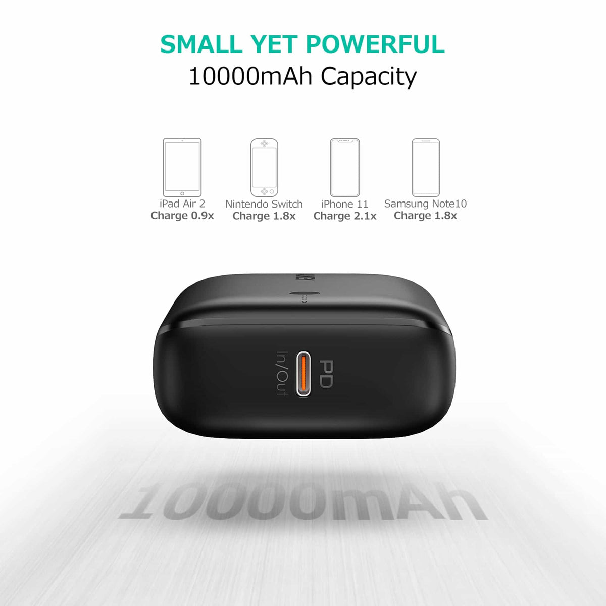 Aukey BPB-N83S 20W USB C PD & USB QC3.0 SCP 10000mAH Mini Power Bank